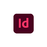 InDesign app icon in a white circle